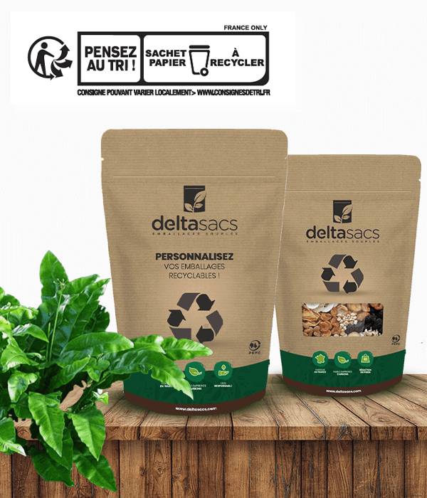 Download Recyclable Kraft Film Stand Up Pouch Deltasacs Lyon Pont Eveque